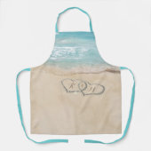 Tropische  strand Harten Initialen Schort (Voorkant)