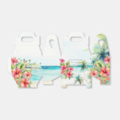 Tropische Strand Hibiscus Favor Doos Bedankdoosjes (Uitgevouwen)