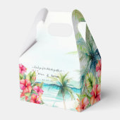 Tropische Strand Hibiscus Favor Doos Bedankdoosjes (Voorkant Zijde)