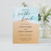 Tropische strand huwelijksuitnodiging save the date (Staand voorkant)