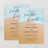 Tropische strand huwelijksuitnodiging save the date (Voorkant / Achterkant)