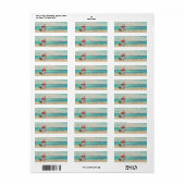 Tropische strand kabouter slee etiket (Full Sheet)