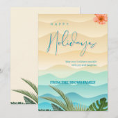 Tropische strand Kerst kaart  (Voorkant / Achterkant)