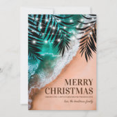 Tropische strand Kerst vakantiekaart Feestdagenkaart (Voorkant)