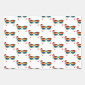 Tropische Strand Kerstman Flamingo Inpakpapier Vel (Voorkant 3)