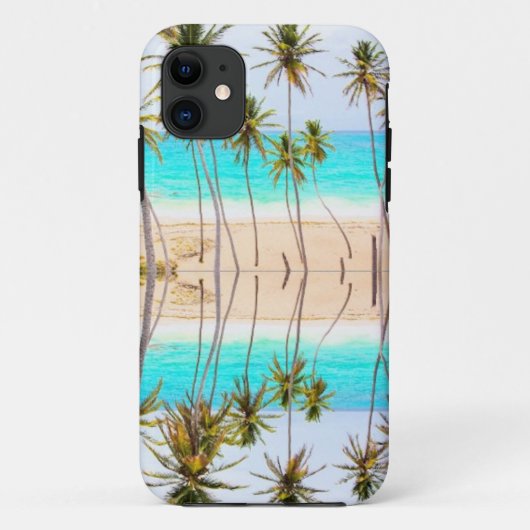 Tropische strand Ocean Palms met reflectie Case-Mate iPhone Case (Achterkant)