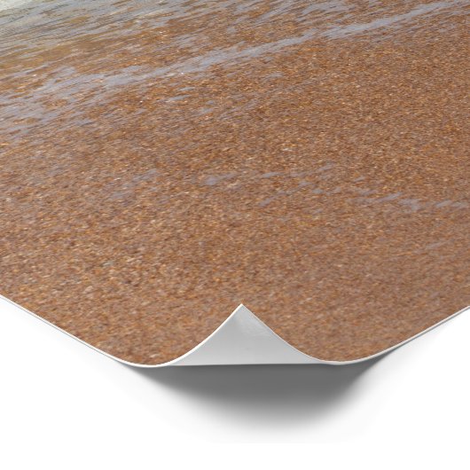 Tropische strand Ocean Waves Summer Sand Vacking Poster (Hoek)