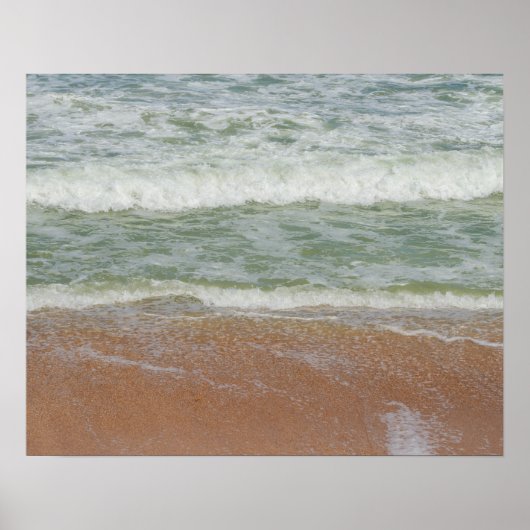 Tropische strand Ocean Waves Summer Sand Vacking Poster (Voorkant)