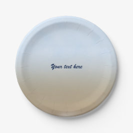 Tropische strand ombre blauwe huwelijksfeest borde papieren bordje