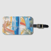Tropische strand ontsnapping - gepersonaliseerde z bagagelabel (Voorkant (horizontaal))