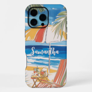 Tropische strand ontsnapping - gepersonaliseerde z iPhone 16 pro max hoesje
