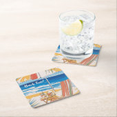 Tropische strand ontsnapping - gepersonaliseerde z kartonnen onderzetters (Insitu)