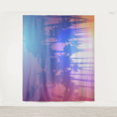 Tropische Strand Palm Bomen Silhouet Oceaan Wandkleed (Voorkant)