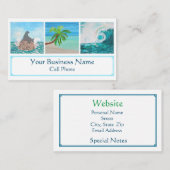 Tropische strand palm Tree Golve Regenboog Visitekaartje (Voorkant / Achterkant)