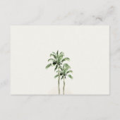 Tropische Strand Palm Trees Wedding QR Code RSVP Informatiekaartje (Achterkant)