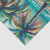 Tropische Strand Palmbomen Chalk-Pastel Decoupage Tissuepapier (Detail)