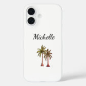 Tropische Strand Palmbomen Eenvoudig Elegant Case-Mate iPhone Case (Achterkant)