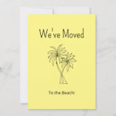 Tropische Strand Palmbomen Geel Bewegend Aankondiging (Voorkant)