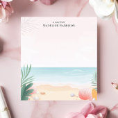 Tropische Strand Palmbomen Oceaan Gepersonaliseerd Notitieblok