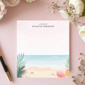 Tropische Strand Palmbomen Oceaan Gepersonaliseerd Notitieblok