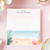 Tropische Strand Palmbomen Oceaan Gepersonaliseerd Notitieblok