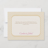 Tropische strand roze bruiloft bedankkaart (Achterkant)