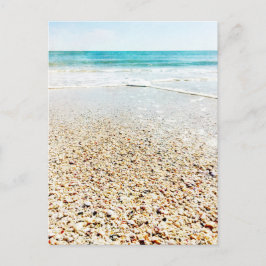 Tropische strand Sand Ocean Waves Sea Shells Flori Briefkaart