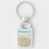 Tropische strand Sand Ocean Waves Sea Shells Flori Sleutelhanger (Voorkant)