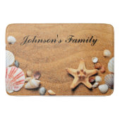 Tropische strand Sand Seashells Custom  Badmat (Voorkant)