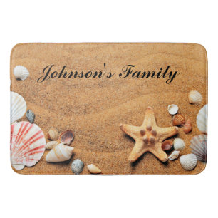 Tropische strand Sand Seashells Custom  Badmat