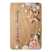 Tropische strand Sand Seashells Custom  Badmat (Voorkant Verticaal)