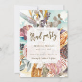 tropische strand scène afstuderen feestuitnodiging kaart (Voorkant)