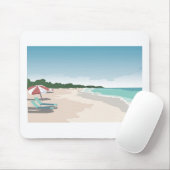 Tropische strand scene opnieuw instellen muismat (Met muis)