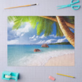 Tropische strand scènepalmen ontkoppelen tissuepapier (Craft)