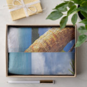 Tropische strand scènepalmen ontkoppelen tissuepapier (Geschenk)