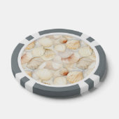 Tropische strand schelpen zeesterren poker chips (Enkel)