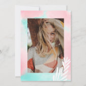 Tropische strand surfplank palmboom Sweet 16 Kaart (Achterkant)