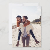 Tropische strand trouwfoto opslaan van de datum save the date (Achterkant)