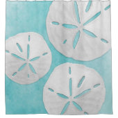 Tropische Strand Turquoise Witte Zand Dollar Kust Douchegordijn (Voorkant)
