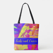 Tropische strand Vacking van de Turks- en Caicosei Tote Bag (Achterkant)