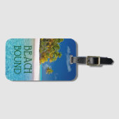 Tropische Strand Verbindende Vakantie Bagagelabel (Voorkant (horizontaal))