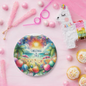 Tropische strand vibe Kerstmis in juli Papieren Bordje (Feest)