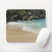 Tropische strand Waves Sand Elegant Moderne Sjablo Muismat (Met muis)