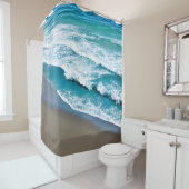 Tropische strand Zee Waves Douchegordijn (In situ)