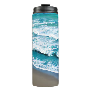 Tropische strand Zee Waves Thermosbeker