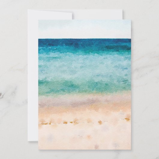 Tropische strand zomer, laten we verjaardag vieren kaart (Achterkant)