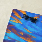 Tropische strand zon boven de heldere oceaan strandlaken (In situ)