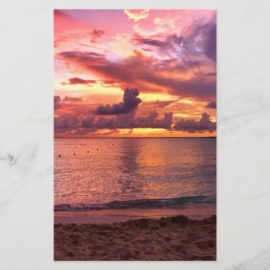 Tropische strand zonsondergang flyer (Voorkant)