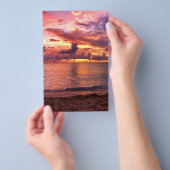 Tropische strand zonsondergang flyer (Hand)