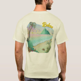 Tropische strand zonsondergang t-shirt